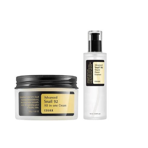 Crema și ser hidratant cu melc, Advanced Snail 92 All in one - WowSkin Romania